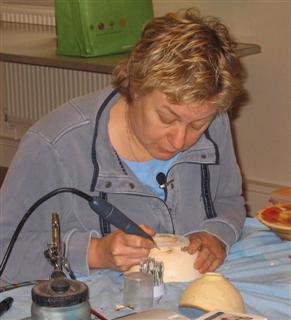 Piercing the base of a bowl